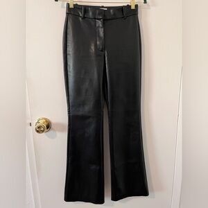 Aritzia Wilfred Melina Flare Pant Vegan Leather Women’s Size 0 Black